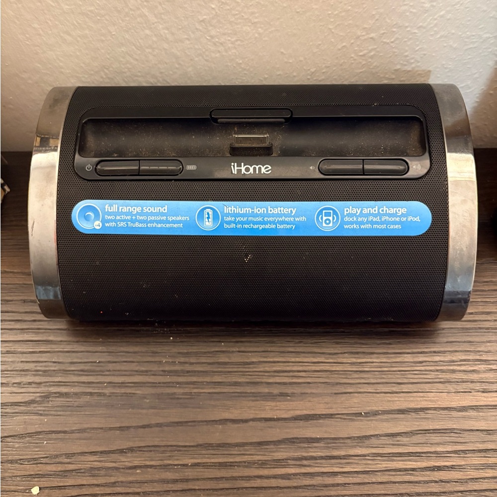 iHome Black Portable Speaker Dock